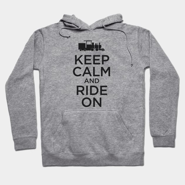 Keep Calm and Ride On - Railroad Tee T-Shirt Hoodie by Go Mouse Scouts